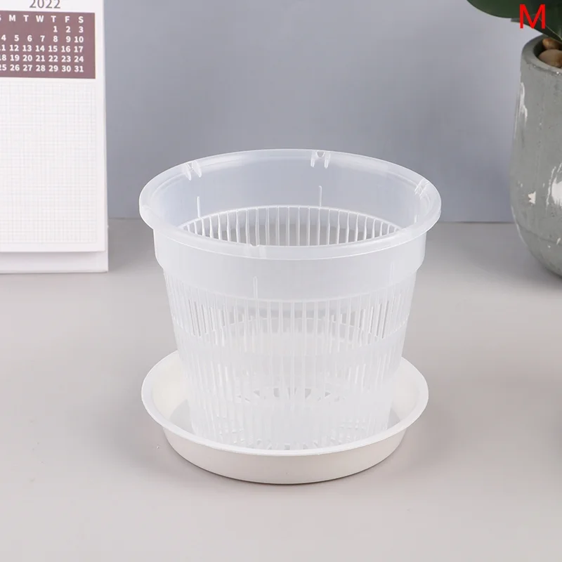 Mesh Pot Root Control Transparent Flowerpot For Orchid Flower Breathable Growth Container Drainage Hole Orchid Pot