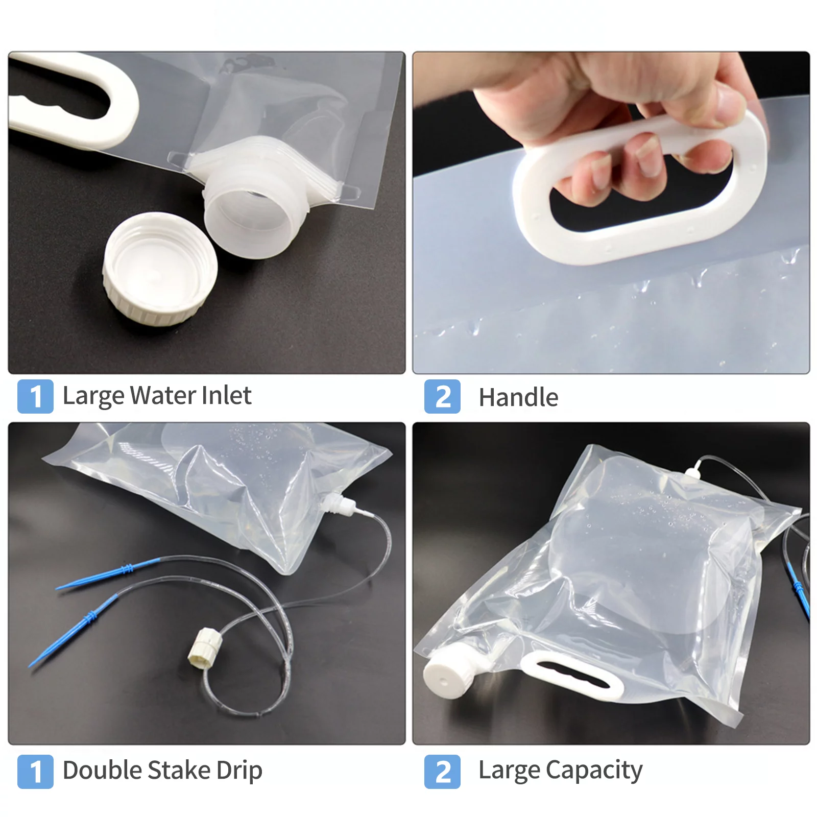 Potted Flower Self Watering Devices Drip Irrigation Stake Kit, Double Slow Release