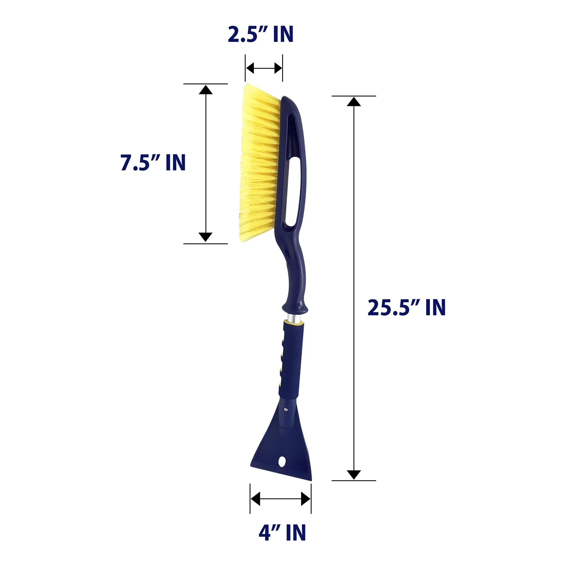 Michelin Heavy Duty 25 inch Snow Brush With Ice Scraper Blue Yellow Pack of 2