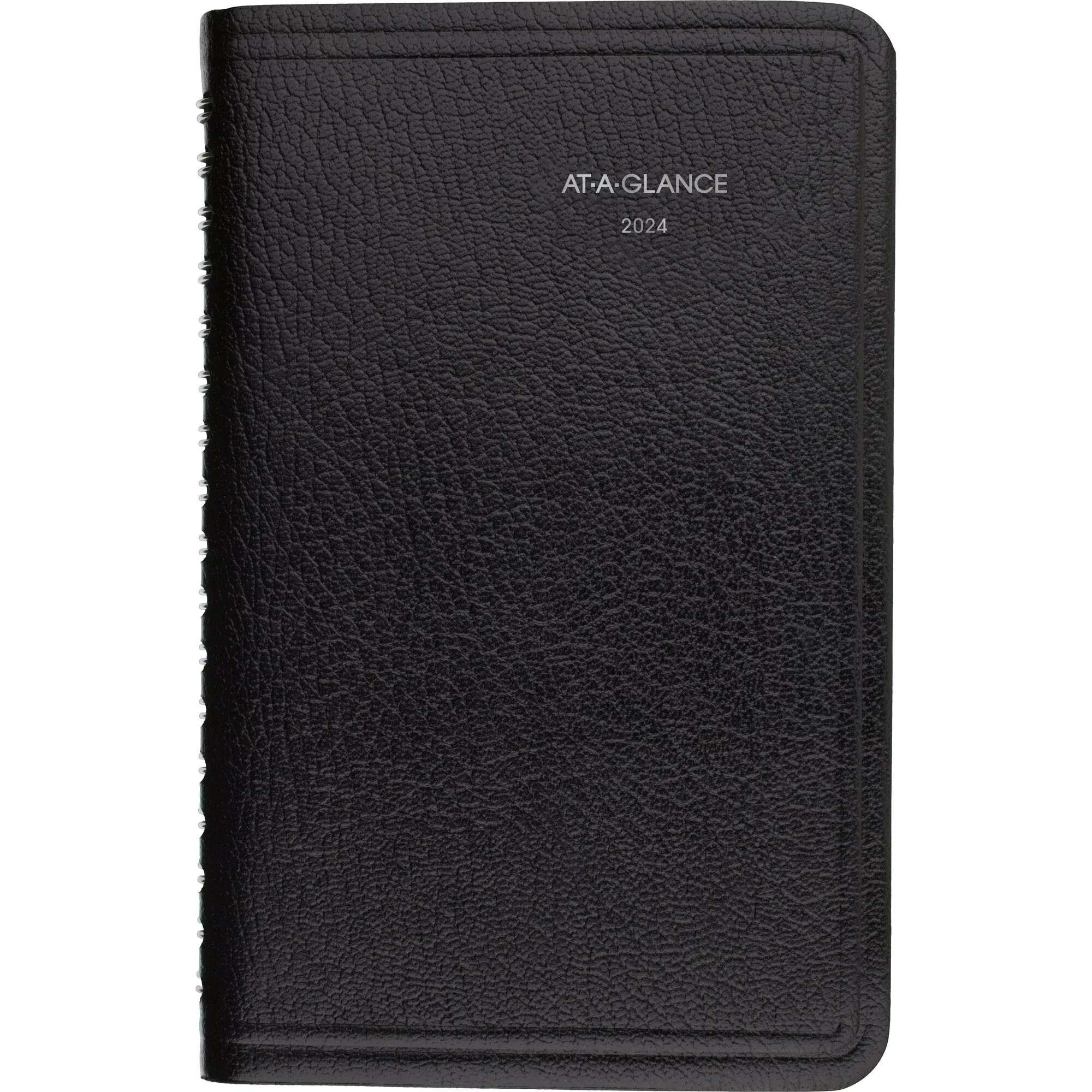 AT-A-GLANCE DayMinder 2024 Weekly Appointment Book Planner Black Pocket 3 12 x 6