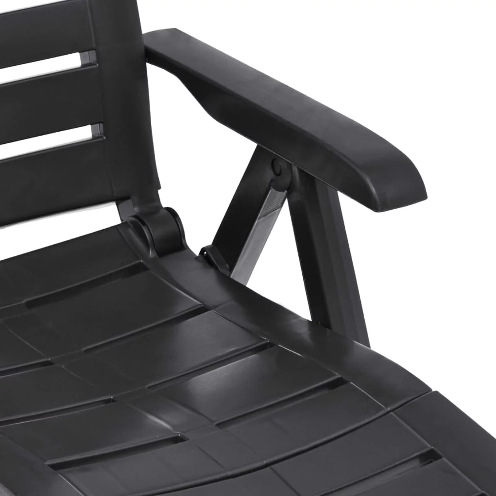 Dcenta Folding Sun Lounger Anthracite