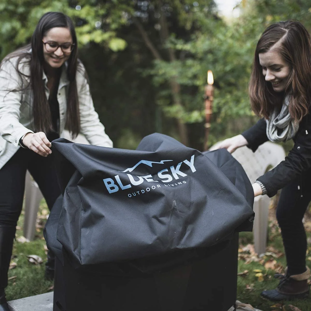 Blue Sky Outdoor Living Protective Weatherproof Fire Pit Cover for Mammoth Patio Fire Pit, Black