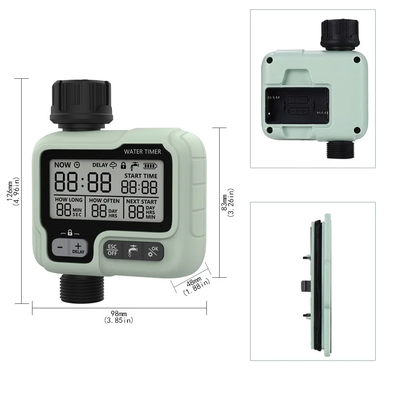 HCT-322 Automatic Water Timer Garden Digital Irrigation Machine Intelligent Sprinkler Timer Outdoor Use to Save Water &Time