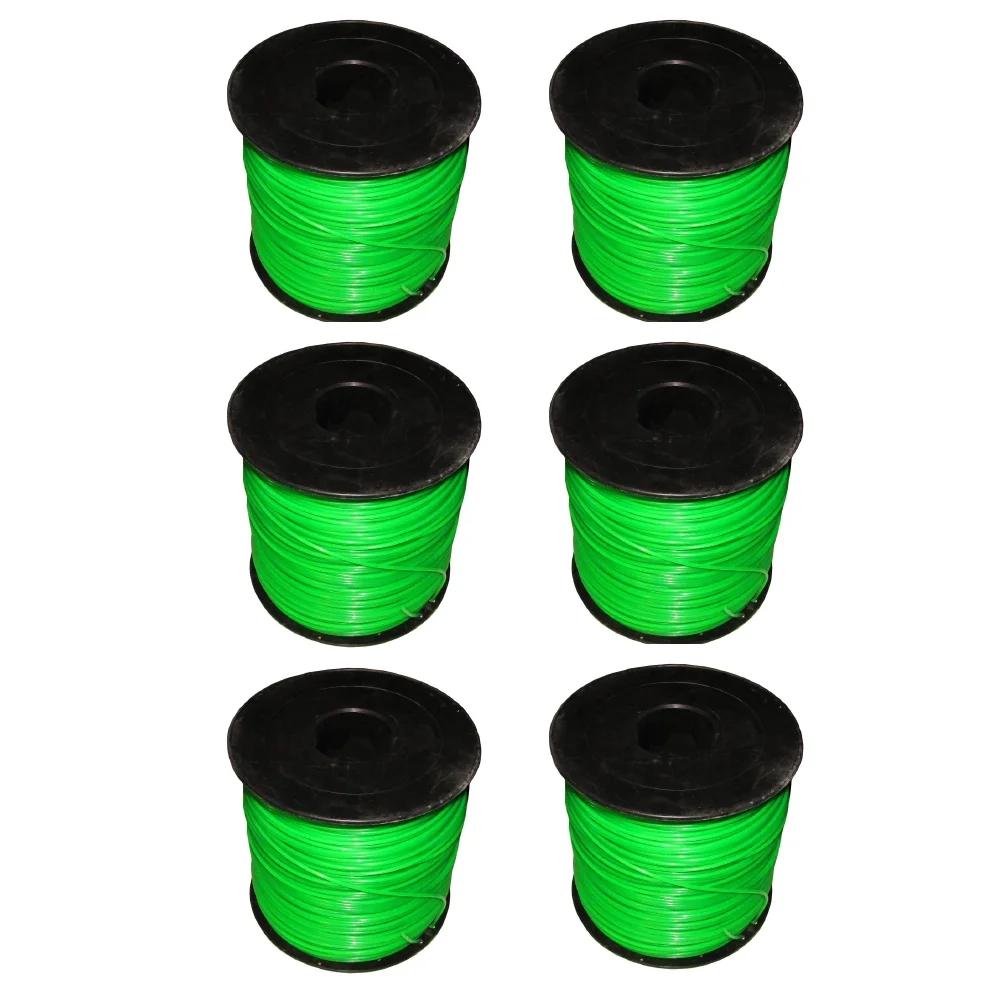 RAParts 6 Rolls String Trimmer Line 0.095in. Fits Craftsman WS2200 Fits Makita T-03420 Green 5LB Roll Fits Echo DSRM-2600 DSRM-2600U DSRM-2100 Universal Fit 99969-2793 Fits Kawasaki