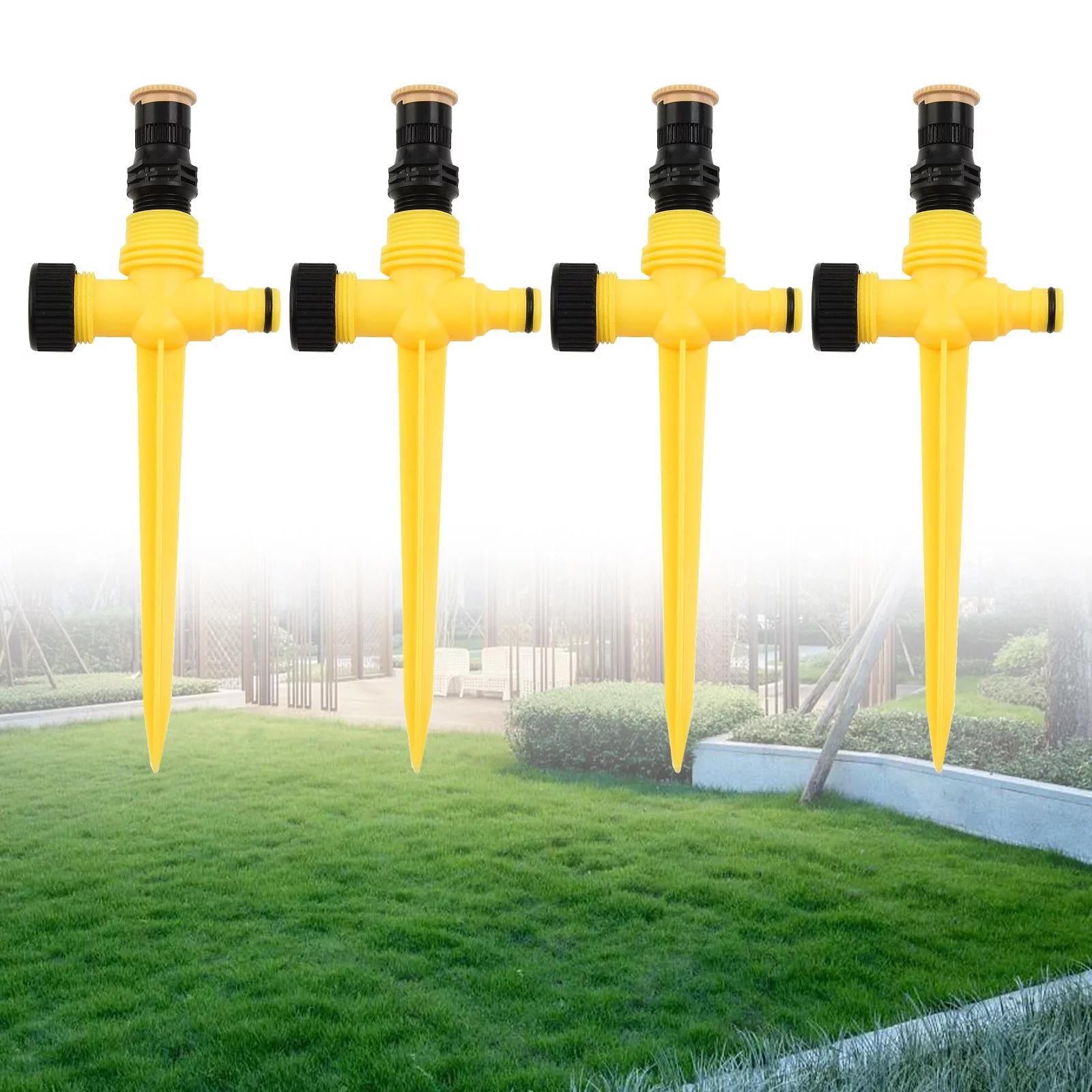 360° Rotation Auto Irrigation Garden Lawn Sprinkler Patio Save Water