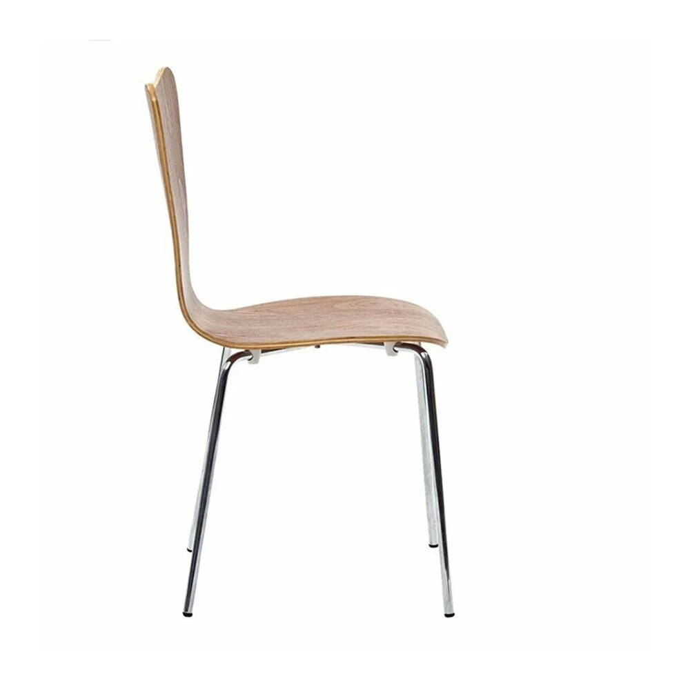 Wood Aluminum Dining Side Chair Walnut - 21x34