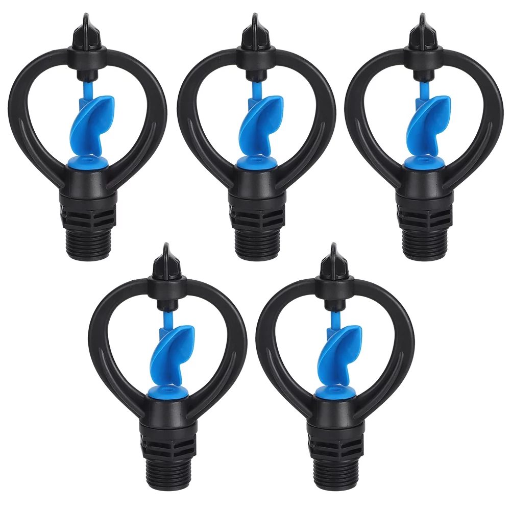 Uadme 5Pcs Lawn sprinklers Garden lawn plastic impeller sprinklers Garden sprinkler watering nozzles Irrigation tools