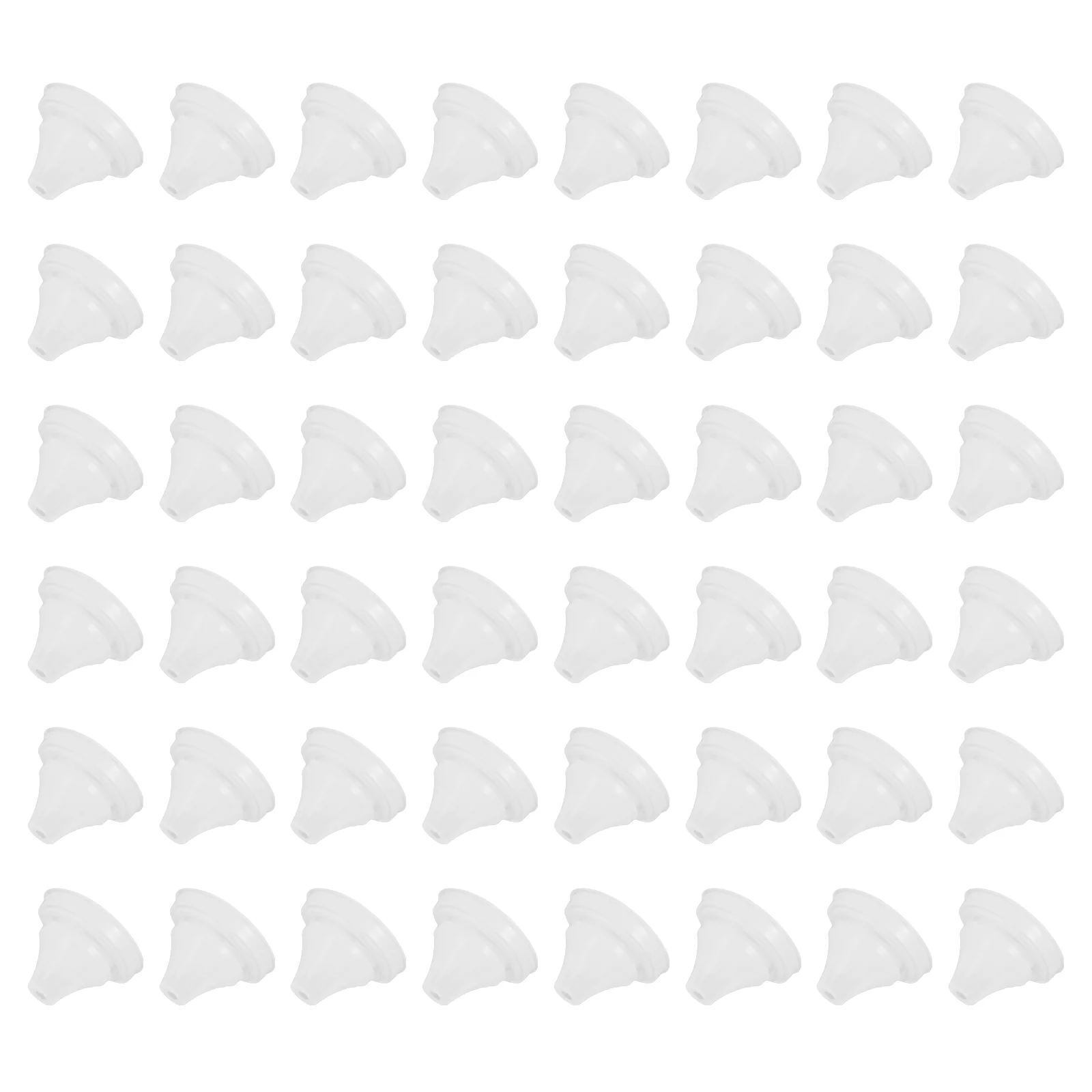 60pcs Shower Head Replacement Nozzles, Silicone Nozzle Sprinkler Spout Round Nib Fit 5mm Hole, White