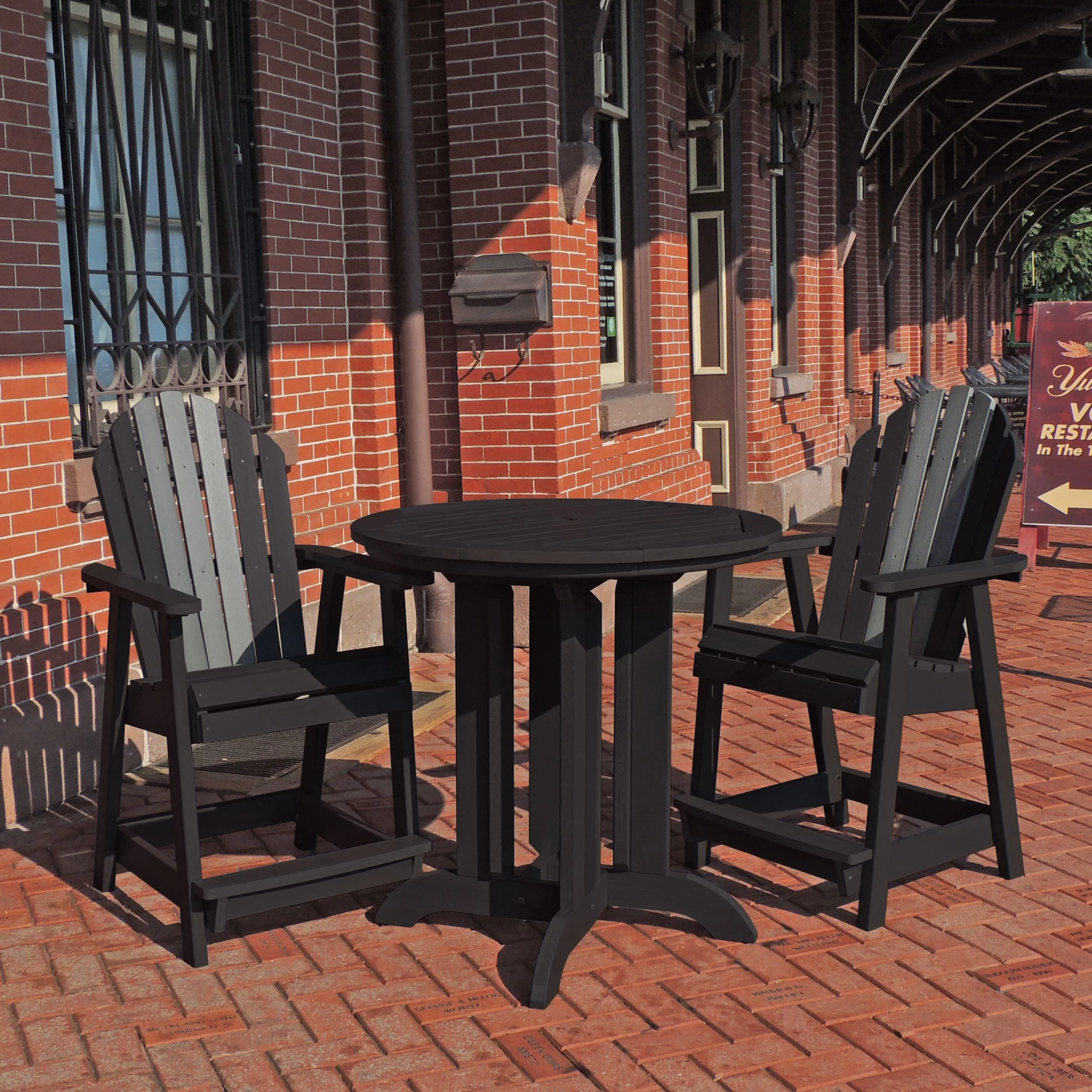highwood® Eco-Friendly Hamilton 3pc Round Counter Dining Set