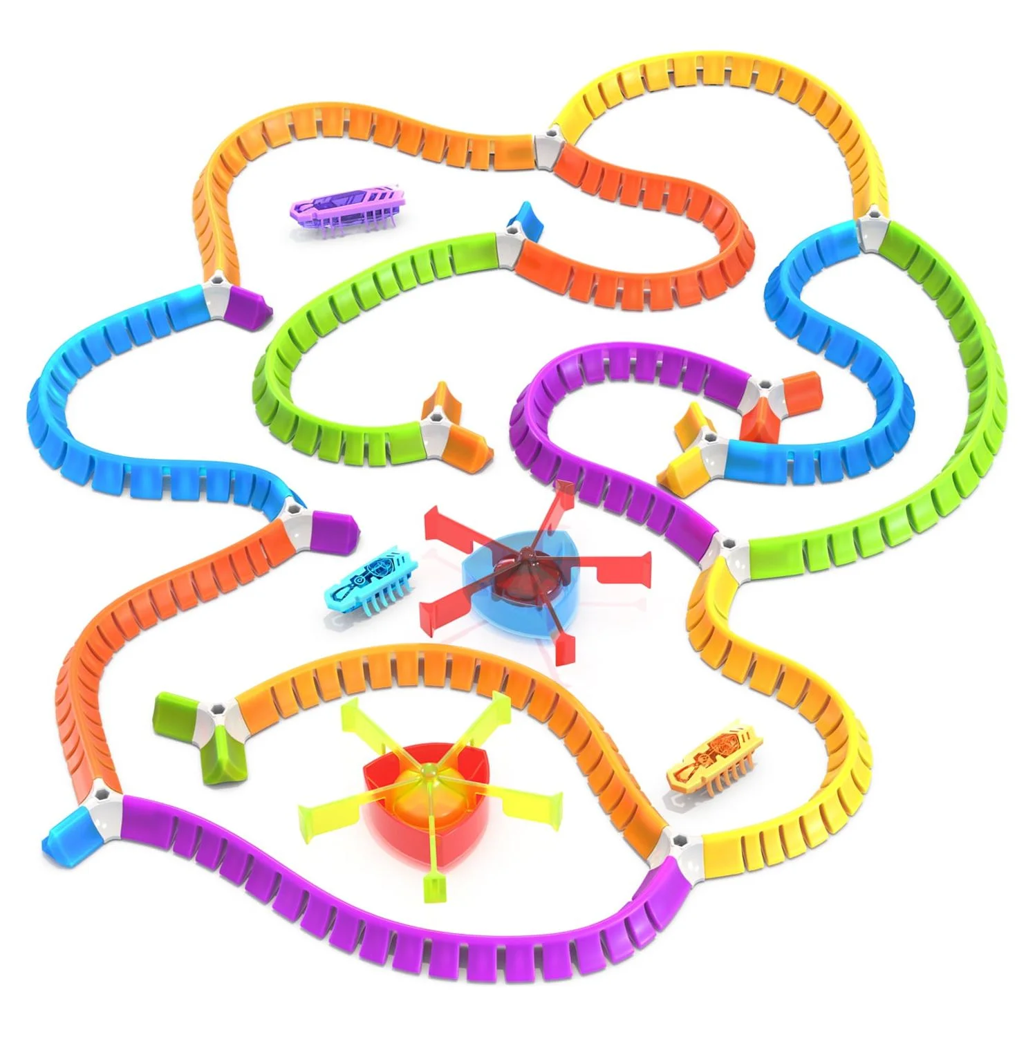 HEXBUG Flash Nano Nano Land - Colorful Sensory Playset for Kids - Mold Your own Playground - Over 40 Pieces and Batteries Included - Multicolor