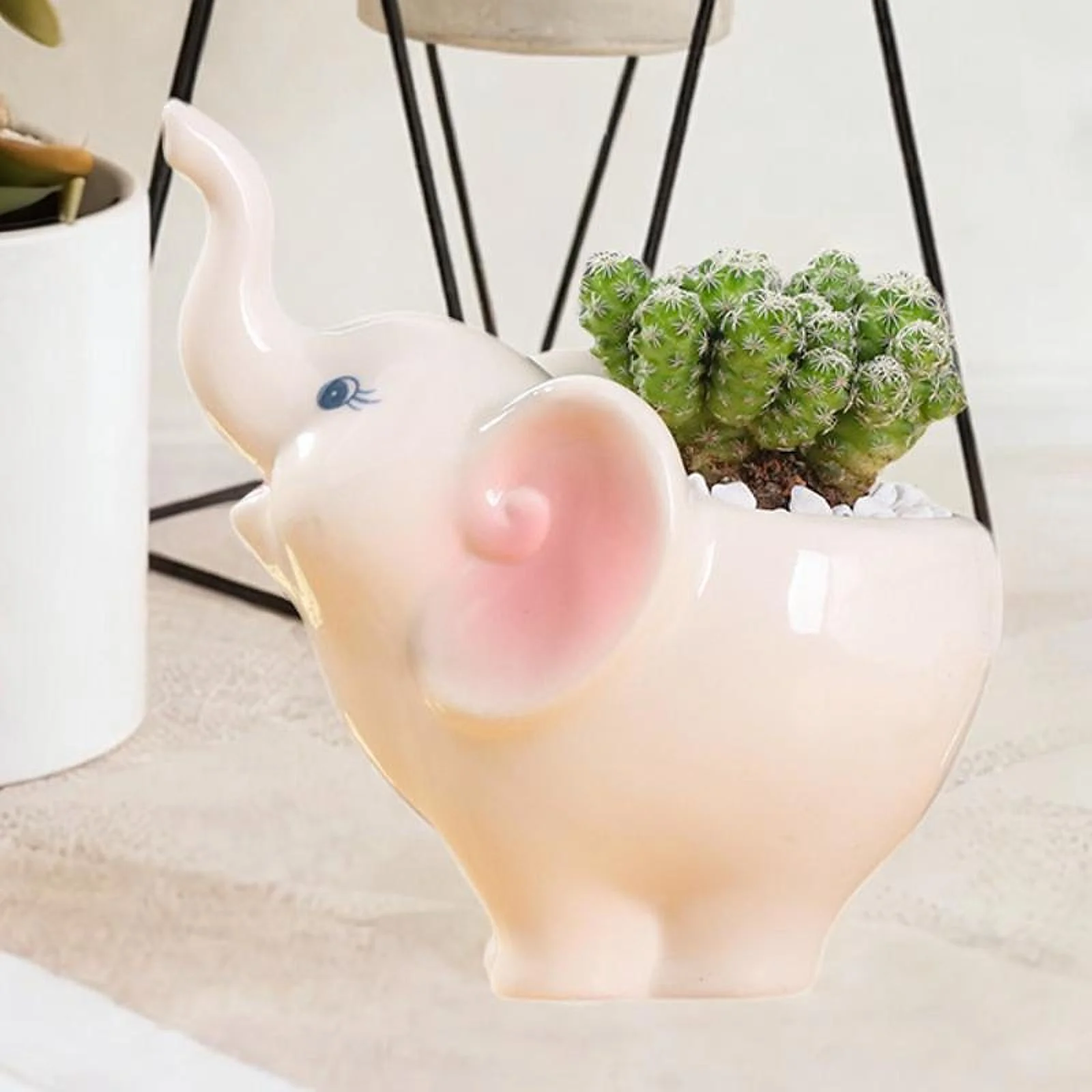 jicheng Flowerpot Special s Making Tool Elephant Shaped Plant Nursery Pot 15x10x16cm
