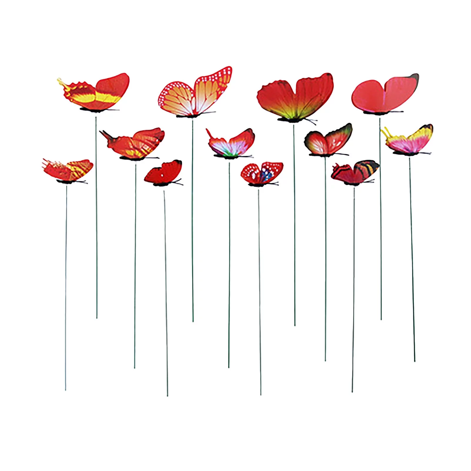 NLLSHGJ Artificial Flowers 12Pcs Butterfly Stakes Outdoor Yard Planter Flower Pot Bed Garden Decor Yard Art
