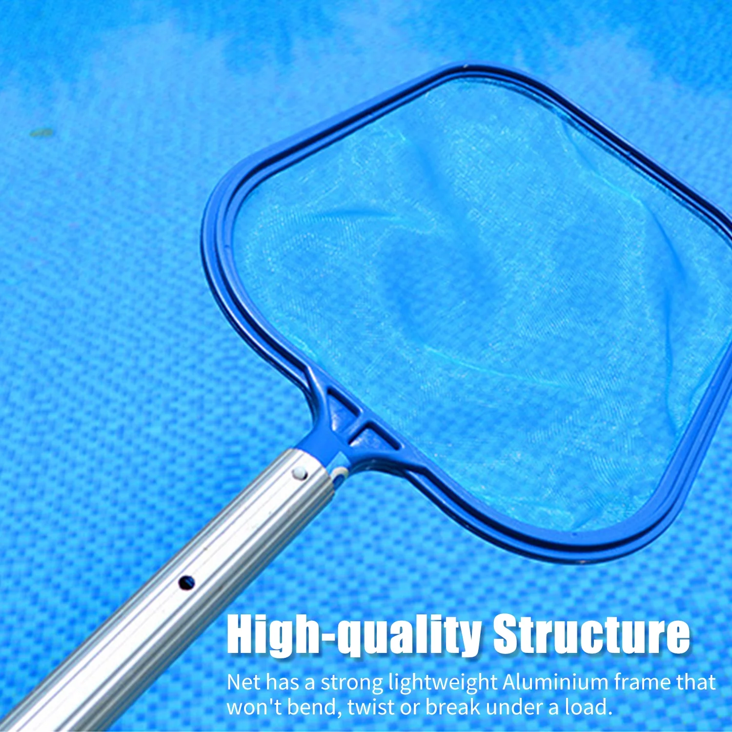 Abanopi Pool Skimmer Net with Telescopic Pole Removal Rake Swimming Pool Ponds Fast Cleaning Tool with Heavy-Duty Alumini