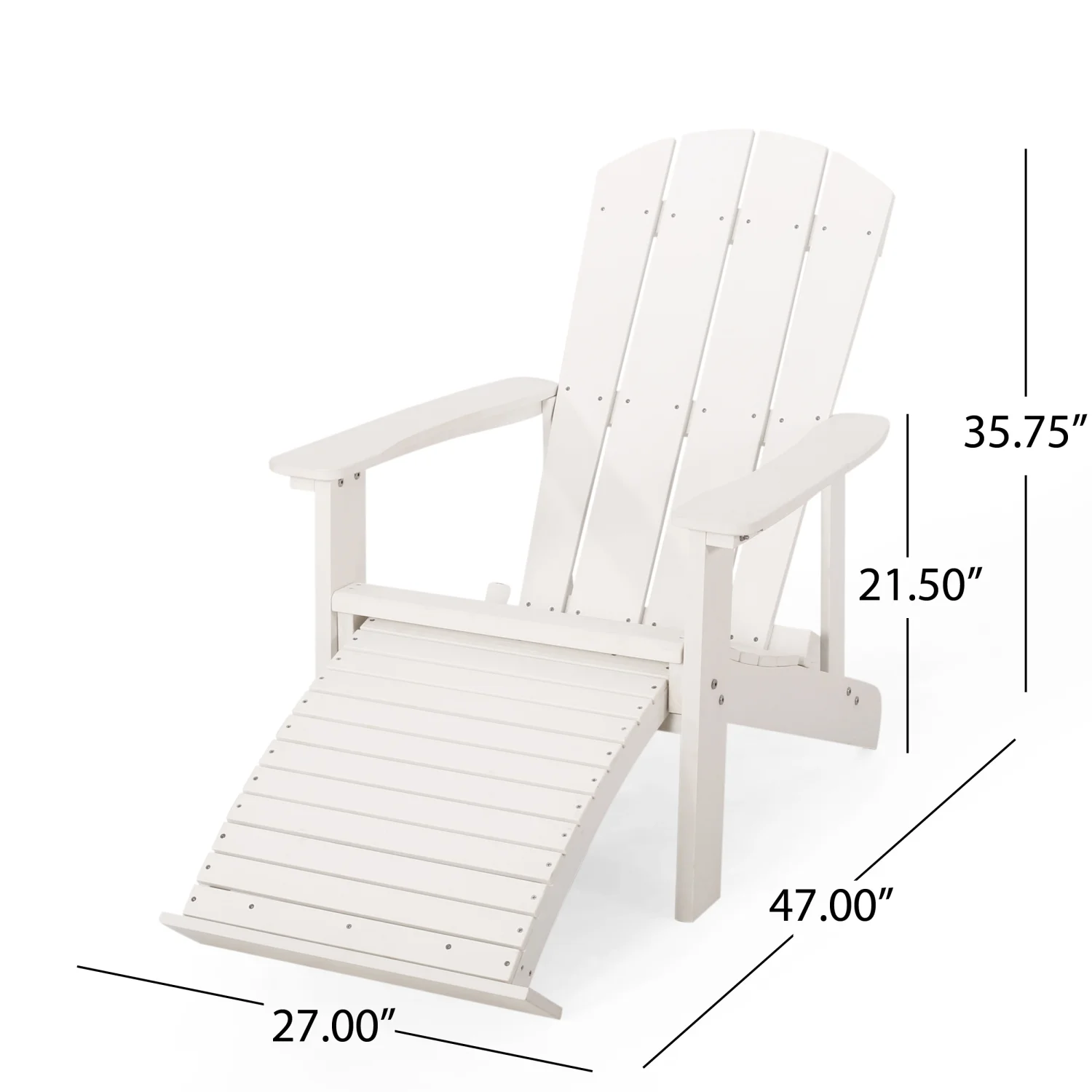 DremFaryoyo HUNTER ADIRONDACK CHAIR WITH HIDEAWAY OTTOMAN
