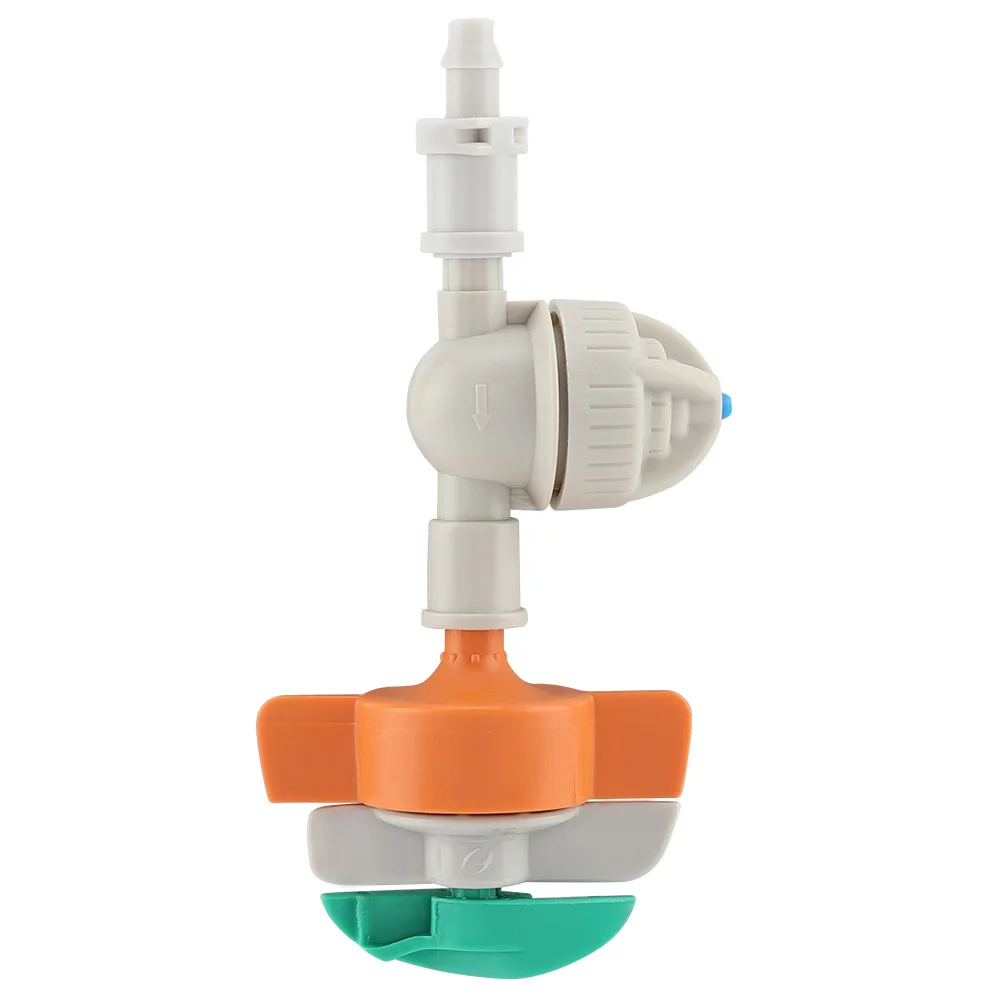 Nimomo 5pcs Micro Drip Fitting Practical Rotary Sprinkler with Antidrip Hanging Sprayer Garden Irrigation Micro Drip Fitting