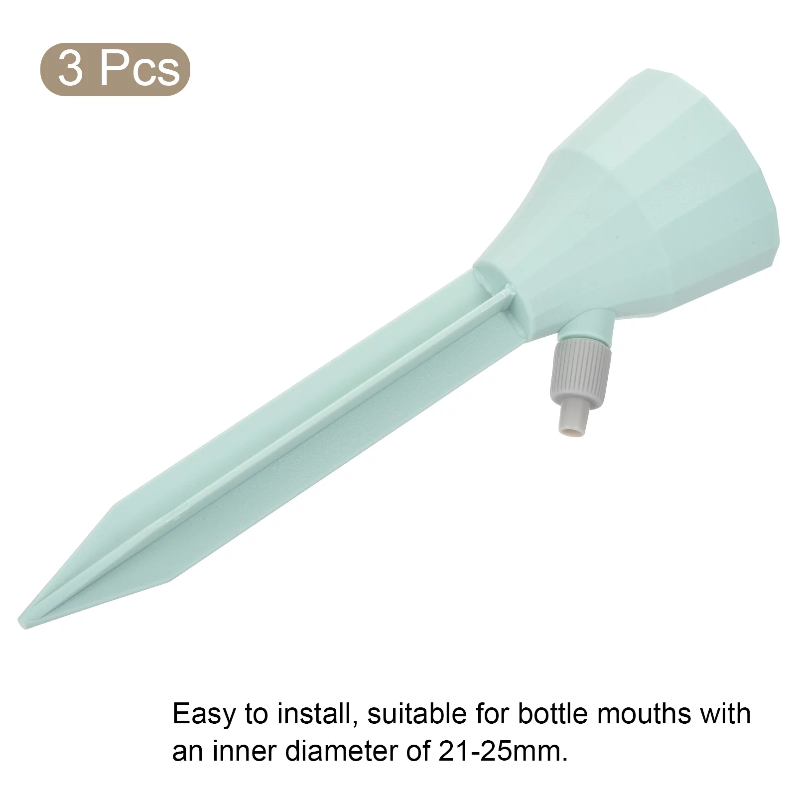 Uxcell Self Watering Spikes, Plastic Adjustable Automatic Irrigation Devices Green 3Pcs