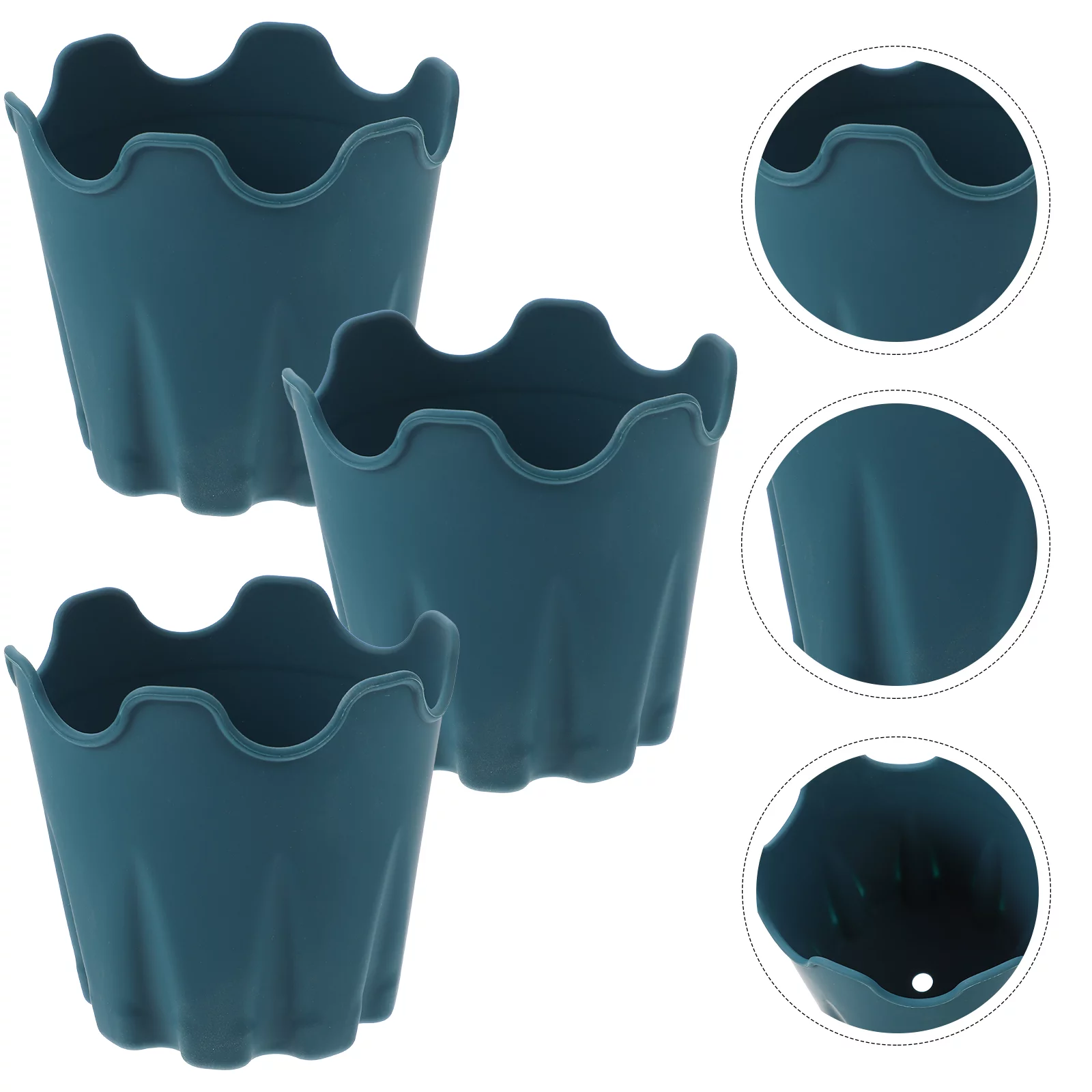 3pcs Silicone Gardening Pot Planter Pot Flower Pot Flower Container Plant Pot