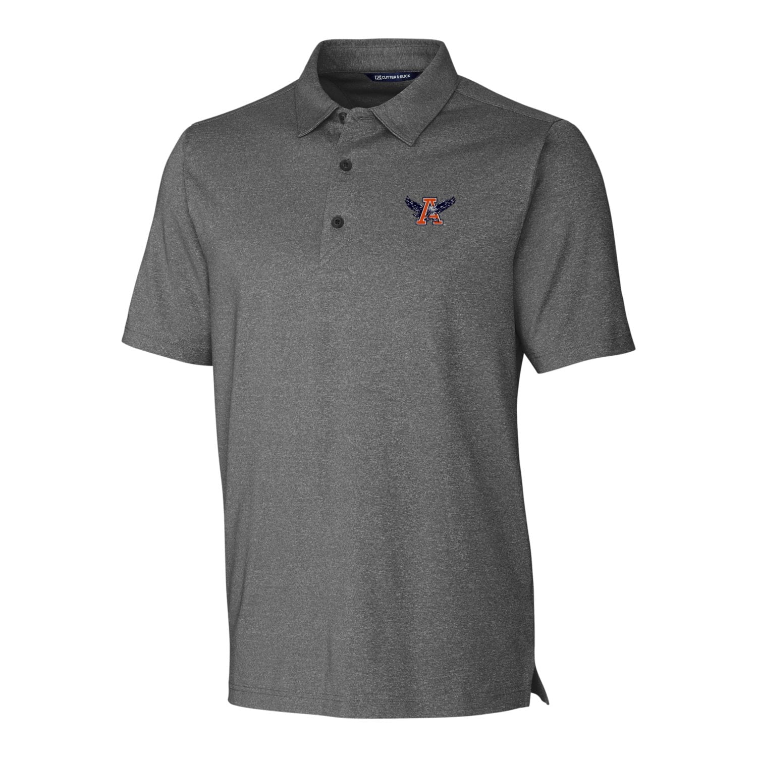 Men's Cutter & Buck Heather Charcoal Auburn Tigers Forge Stretch Polo