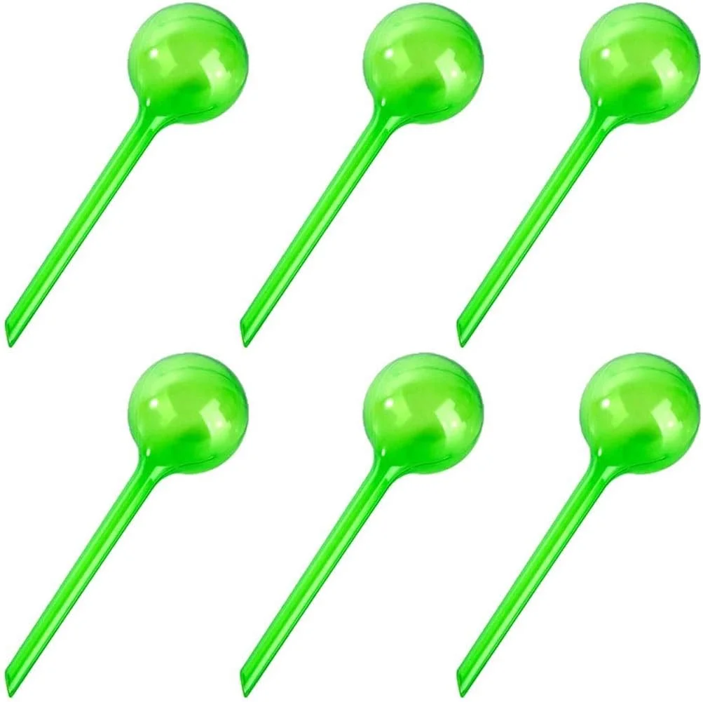 6 Pcs Clear Automatic Watering Bulbs Watering Globes Device Plastic Balls for Plants Vacation Houseplant Plant Pot Garden Waterer Flower Water Self Watering System
