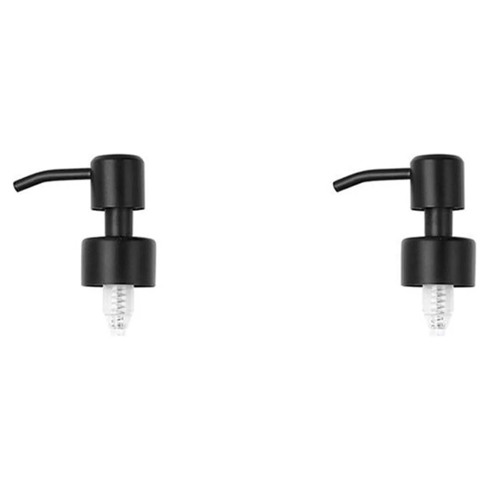 Yannee 2 Pcs Liquid Lotion Dispenser,Stainless Steel Soap Pump,Replacement Bottle Jar Tube, Lotion Pump Shampoo Sprinkler,Dumb Black