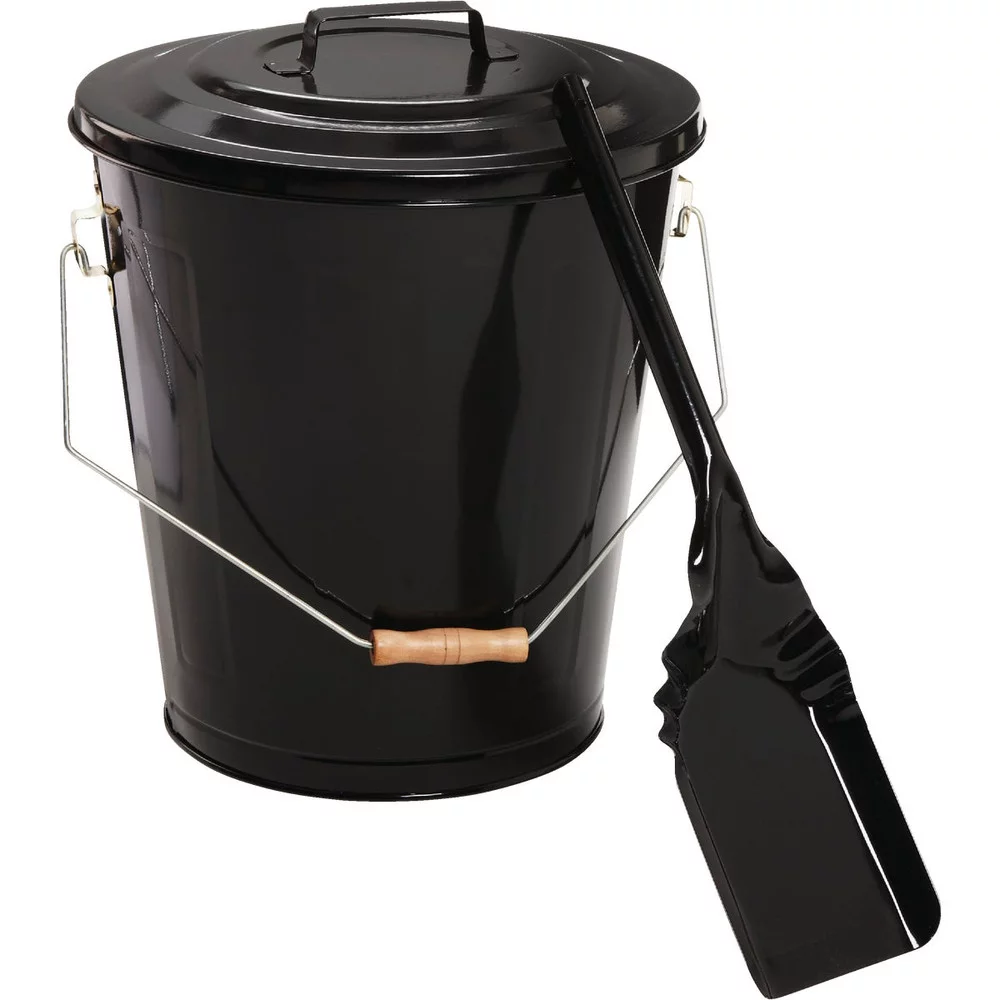 Home Impressions 13 In. W x 14 In. H Black Ash Container & Shovel AC-1001 AC-1001 414786