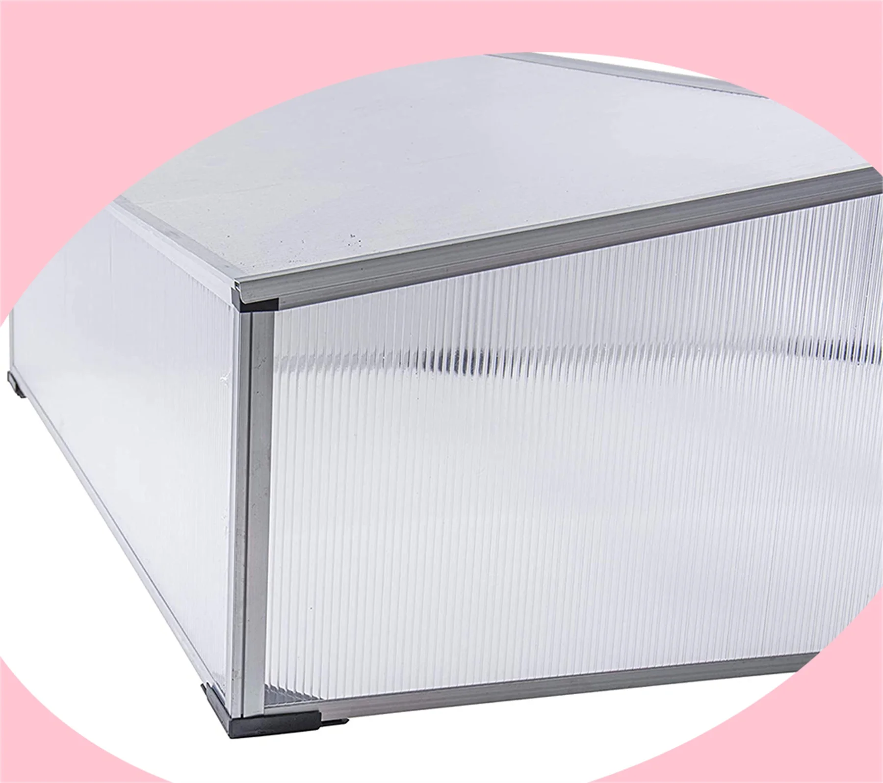 Easy-to-Assemble Square Aluminum Cold Frame Greenhouse