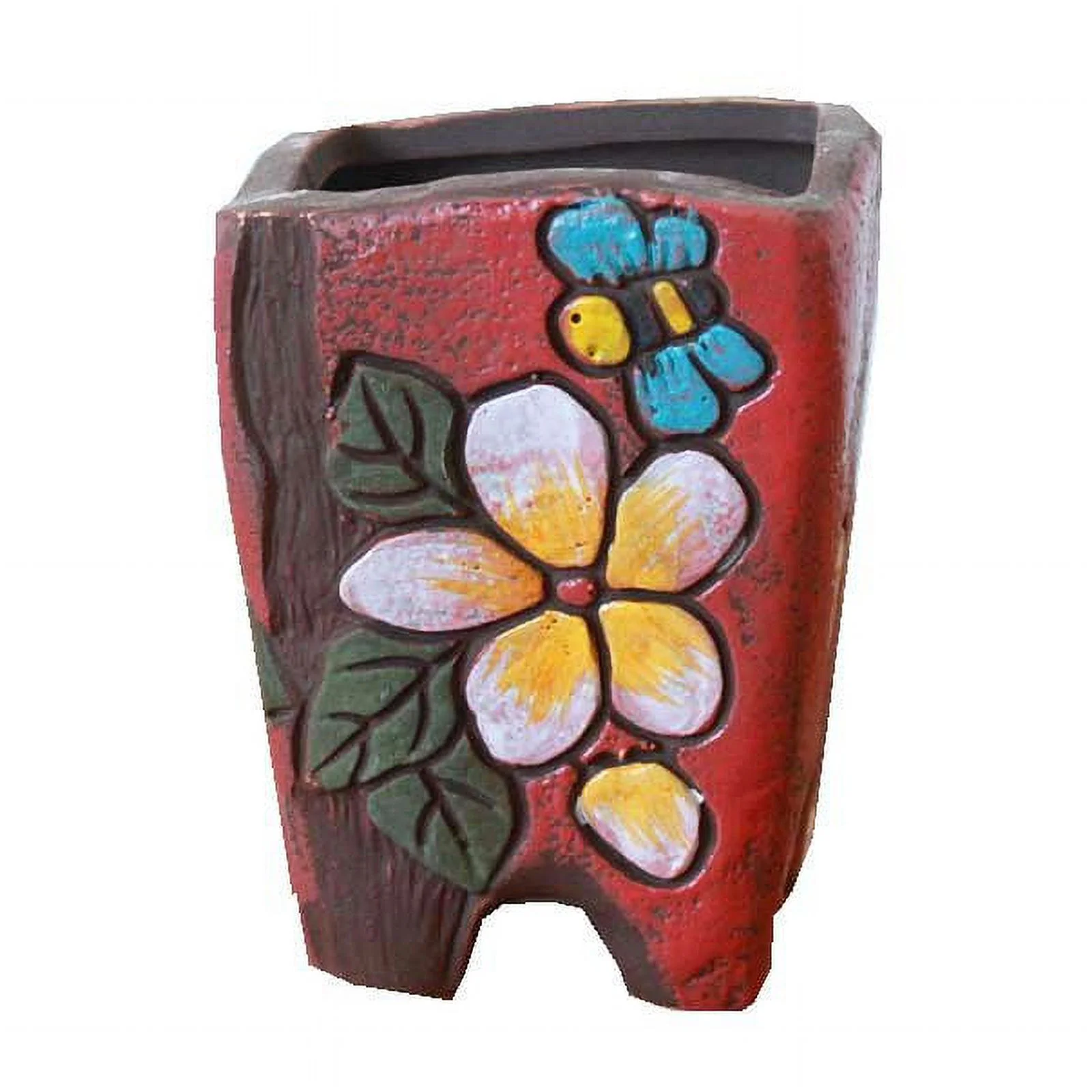 Ceramic Succulent Planter - Hand-Painted Korean Style Flower Pot