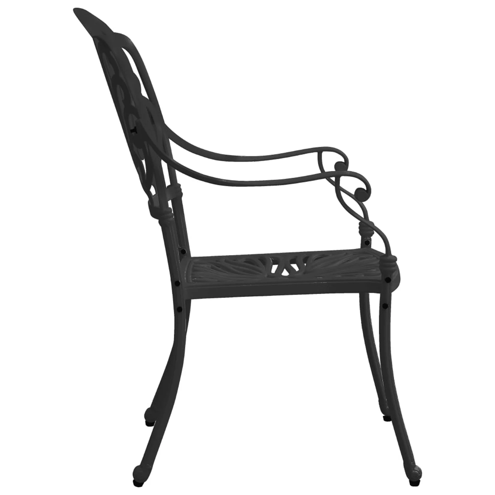 Suzicca 5 Piece Bistro Set Cast Aluminum Black