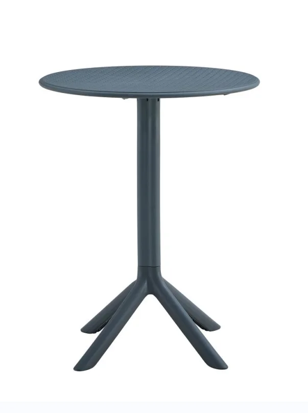 Elegant Premium Charcoal Bistro Arm Chair Crafted from Ocean Plastic with Durable 3-Piece Design for Stylish Outdoor Living Space