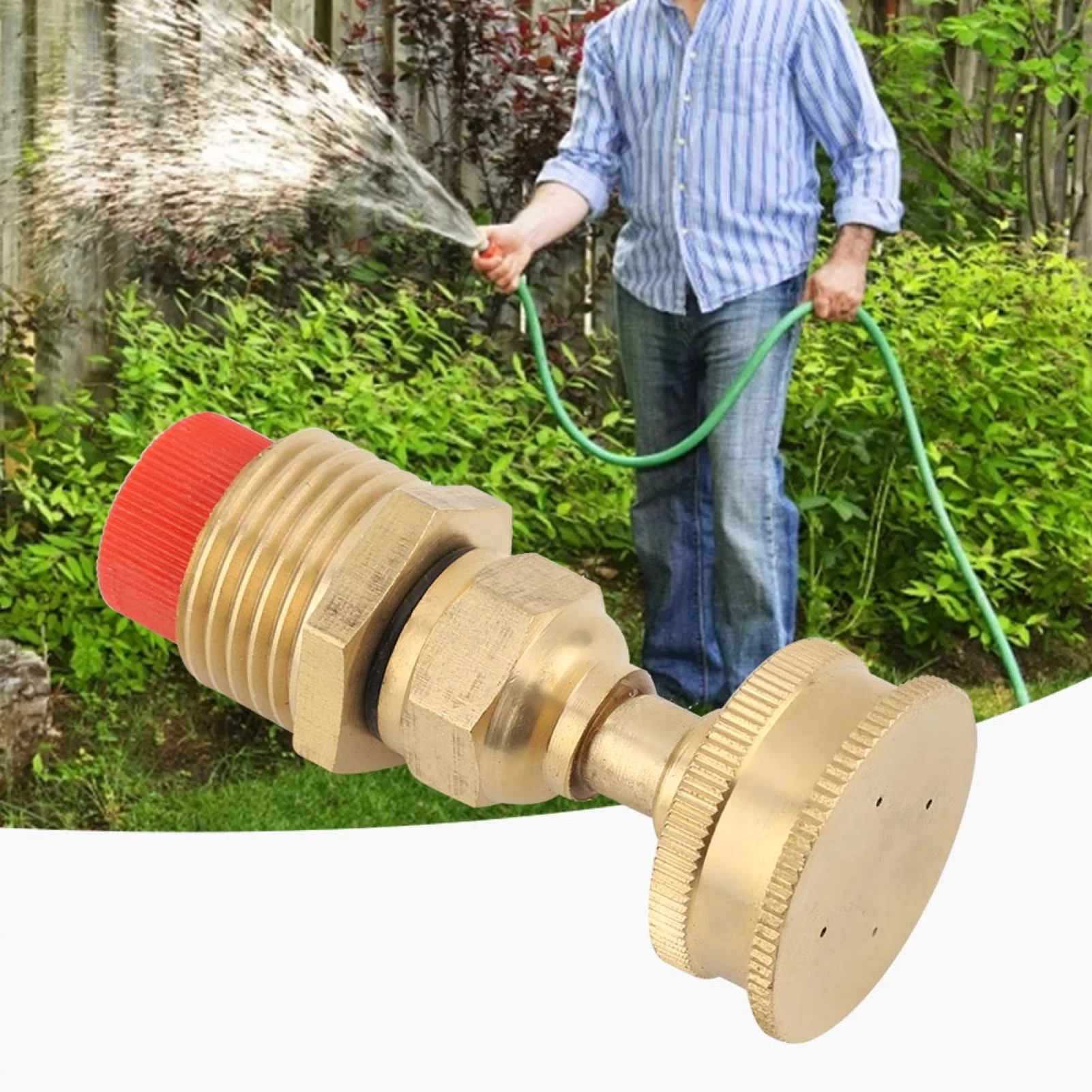 BOROCO 4-Hole Copper Misting Nozzle Sprinkler, Adjustable Snkler Heads Nozzles Rustproof Watering Spray Atomization Home Garden Irrigation Tool Accessory