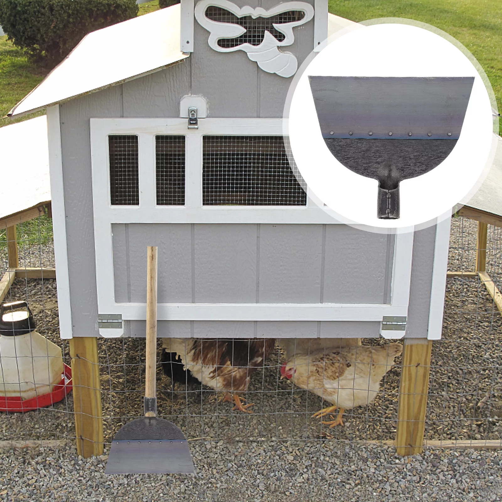 Guichaokj 1pc Steel Shovel Multi-purpose Fowl Manure Push Shovel Replacement Shovel Head