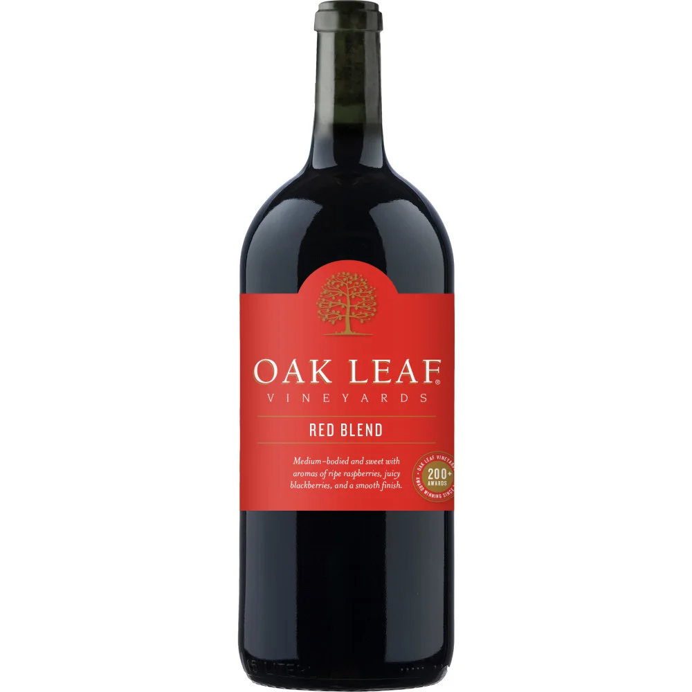 Oak Leaf Vineyards Red Blend, 1.5 L Bottle, 9% ABV