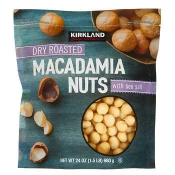 Kirkland Signature Dry Roasted Macadamia Nuts, Salted, 1.5 lbs