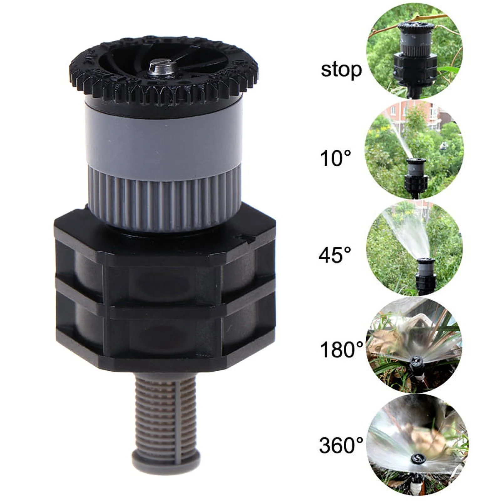 1/2'' Female Misting Sprinkler Garden Lawn Water Spray Adjustable Rotary Nozzle