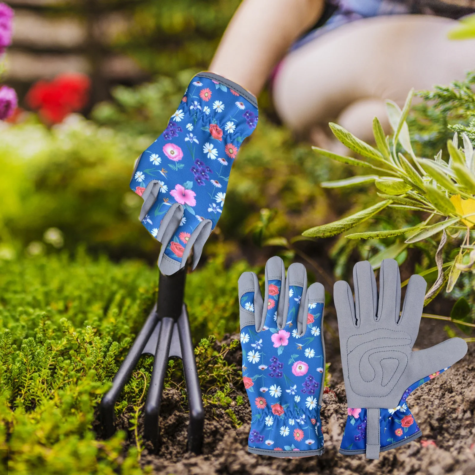 Aoiroe Gardening Gloves For Women   Leather Garden Gloves Thorn Proof  Outdoor Protective Working Gloves For Weeding