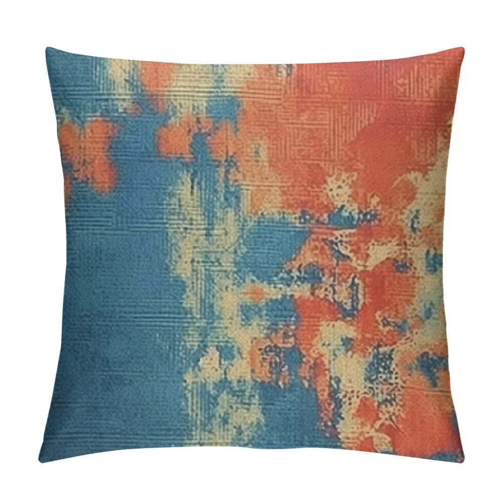 COMIO  Pillow Covers Vintage Western Cowboy Wild Modern West Rodeo Riding Bull Wooden Decorative Throw Pillow Cases Home Decor Square Pillowcase Double Side Printed