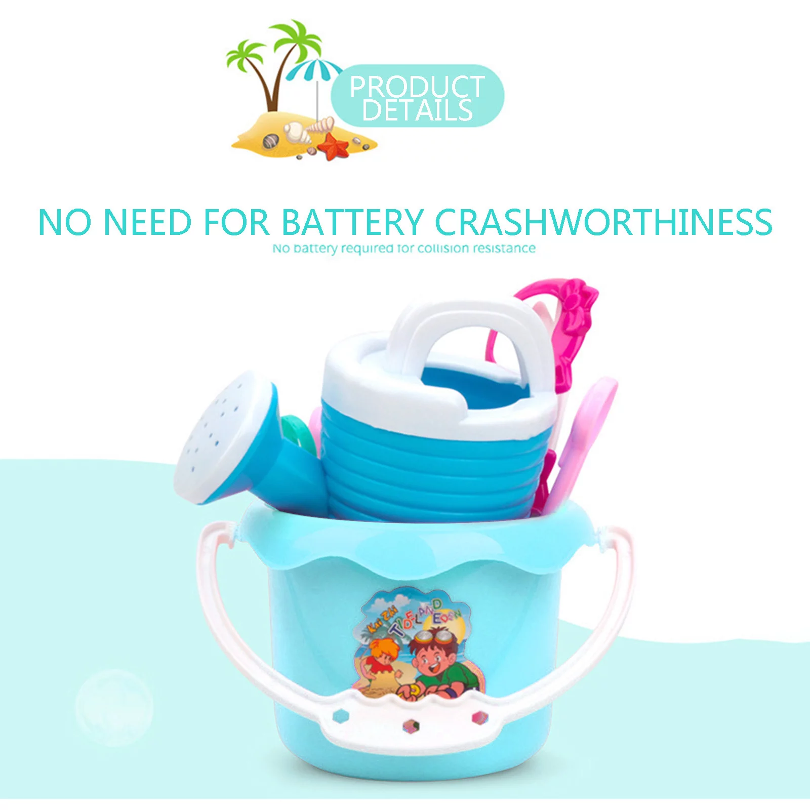 FHKOEGHS Beach Buckets Metal Beach Children's Toy Castle Bucket Shovel Spade Tool Toy