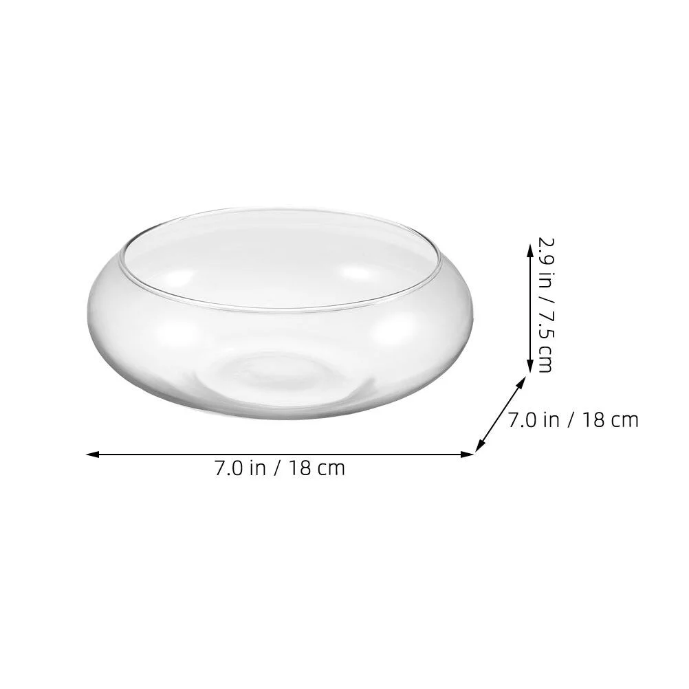 Jibingyi Glass Planter Pot Glass Succulents Pot Small Flowerpot Small Planter Container Clear Fish Bowl