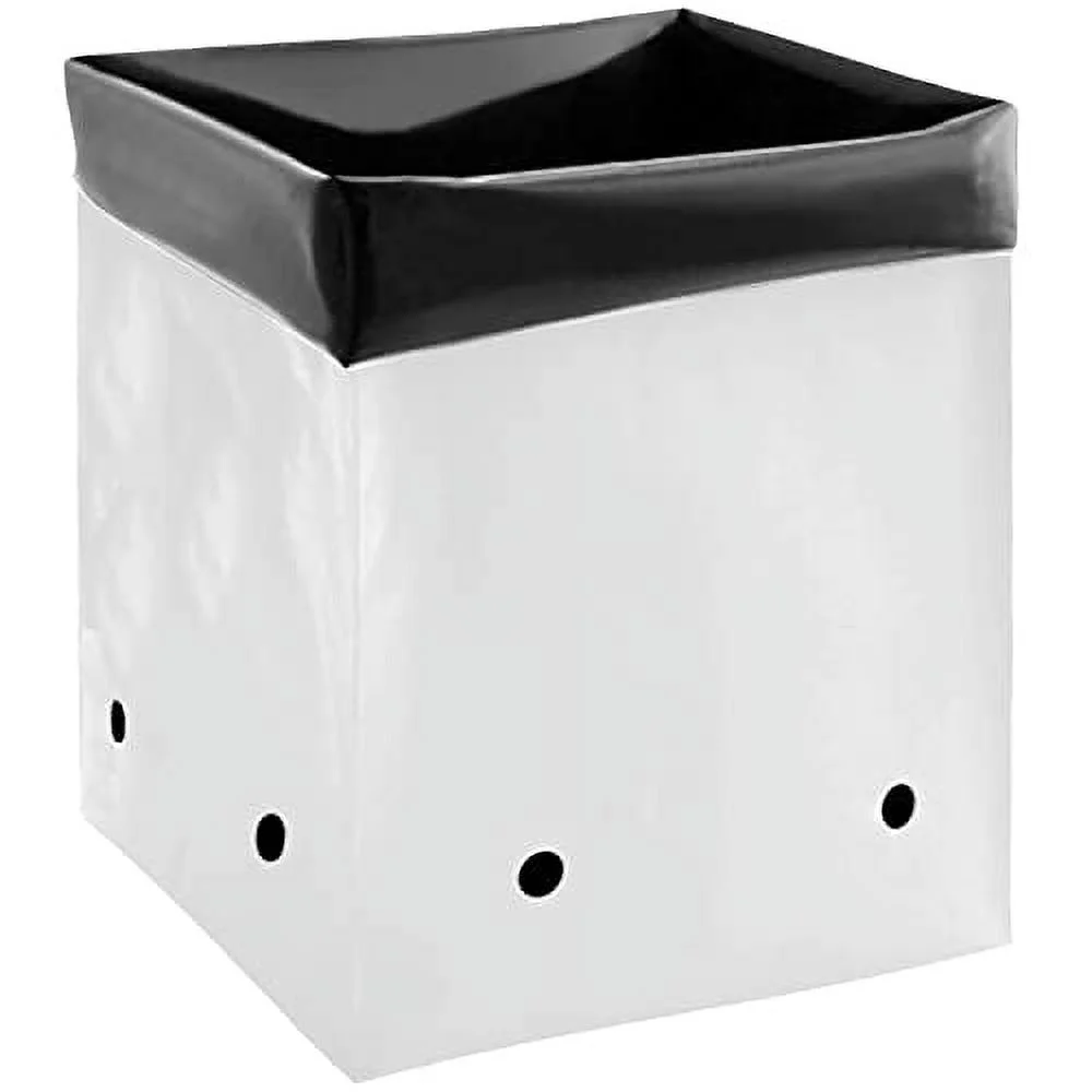 Grow1 1/2 Gallon Grow Bags (100 Pack) Black and White Poly Bags for Plants, Perfect for Plant Nursery Bags, Seedling Bag & Greenhouse Grow Bags, Half Gallon Nursery Pot