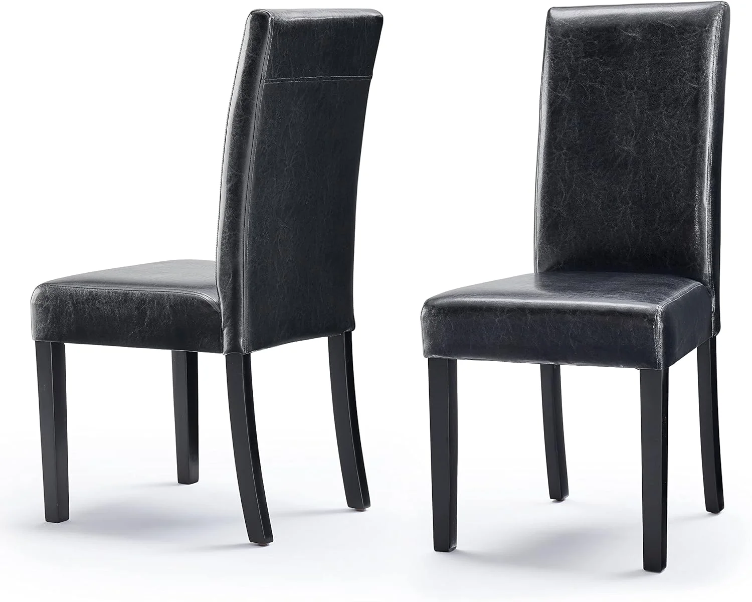 CGFHYP Villa Faux Leather Dining Chairs  Brown