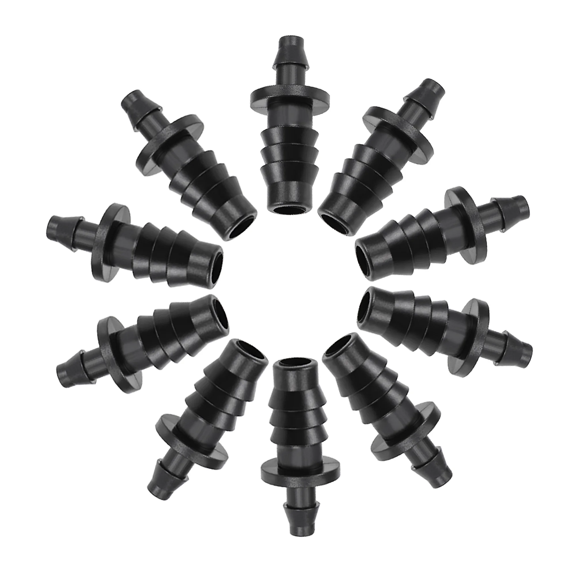 Barb Drip Pipe 4mm and 8mm Inner Diameter Hose Plug Connector for Garden Irrigation System, Plastic 10pcs