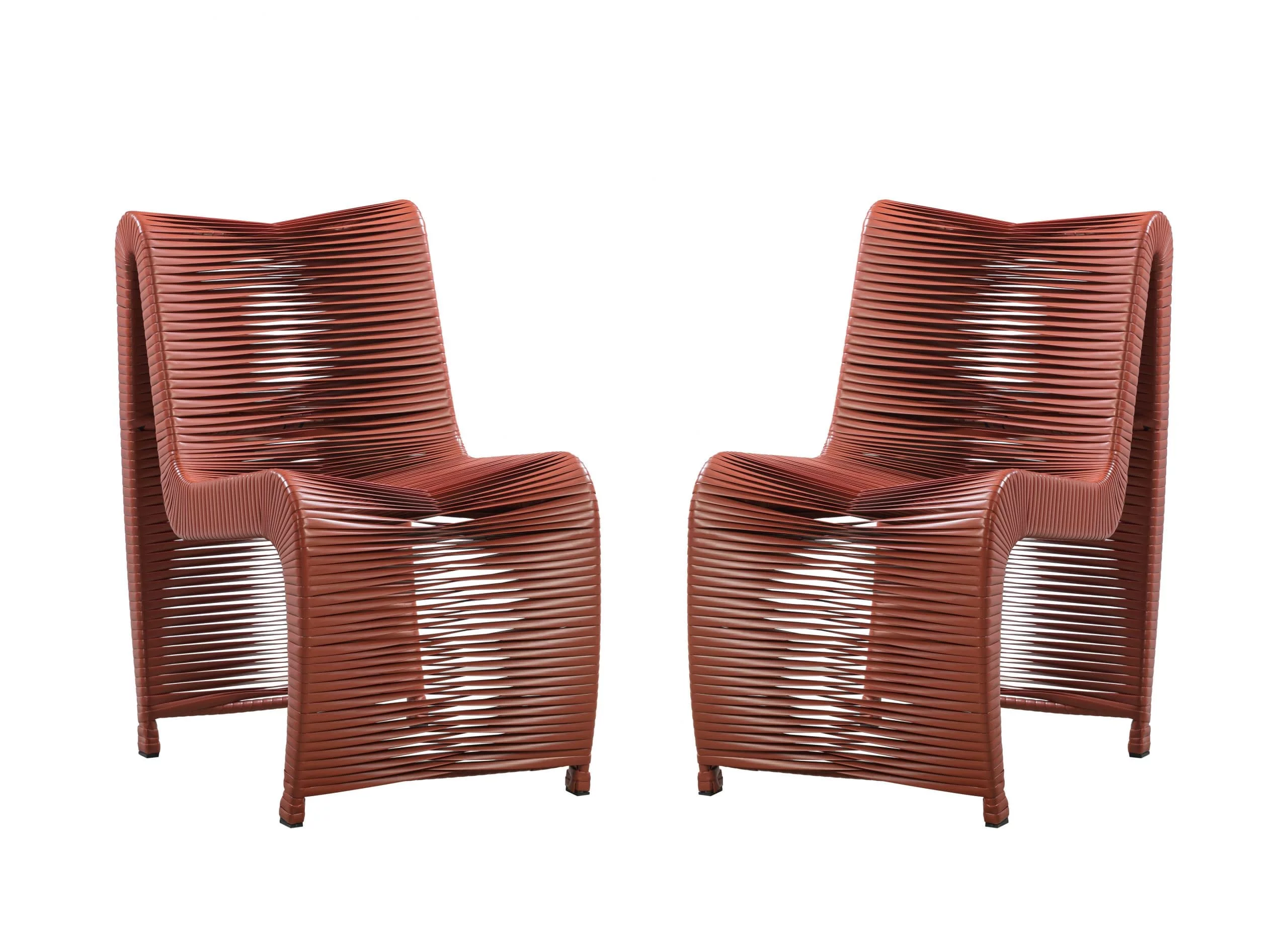 Loreins Outdoor Patio Chairs, Set of 2 - Terracotta