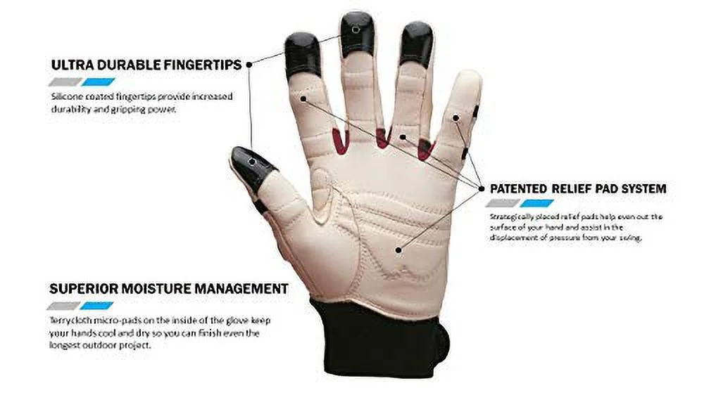Reliefgrip Gardening Premium Leather Gloves (Medium)