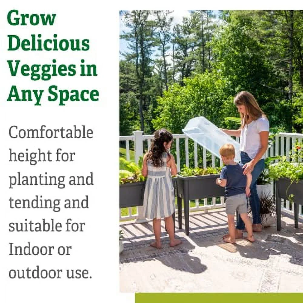 Gardener's Supply Company | Self-Watering Standing Salad Planter with Cloche | 30