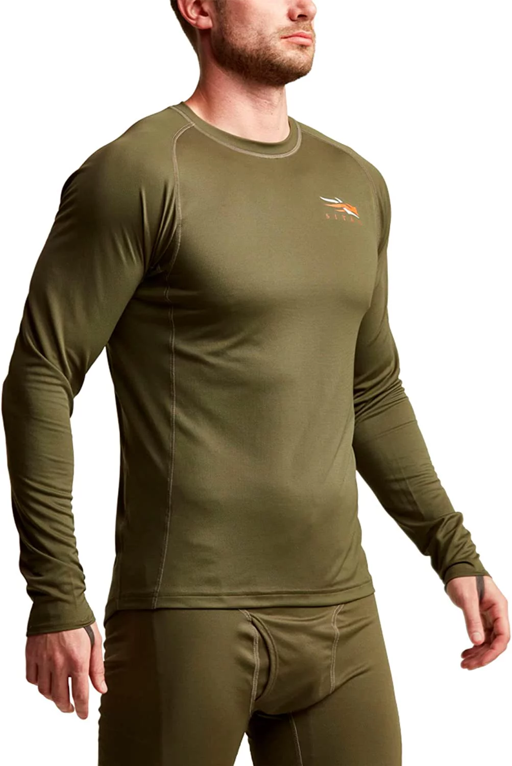 Sitka CORE Lt Wt Crew - LS Pyrite Large - Tall Brown