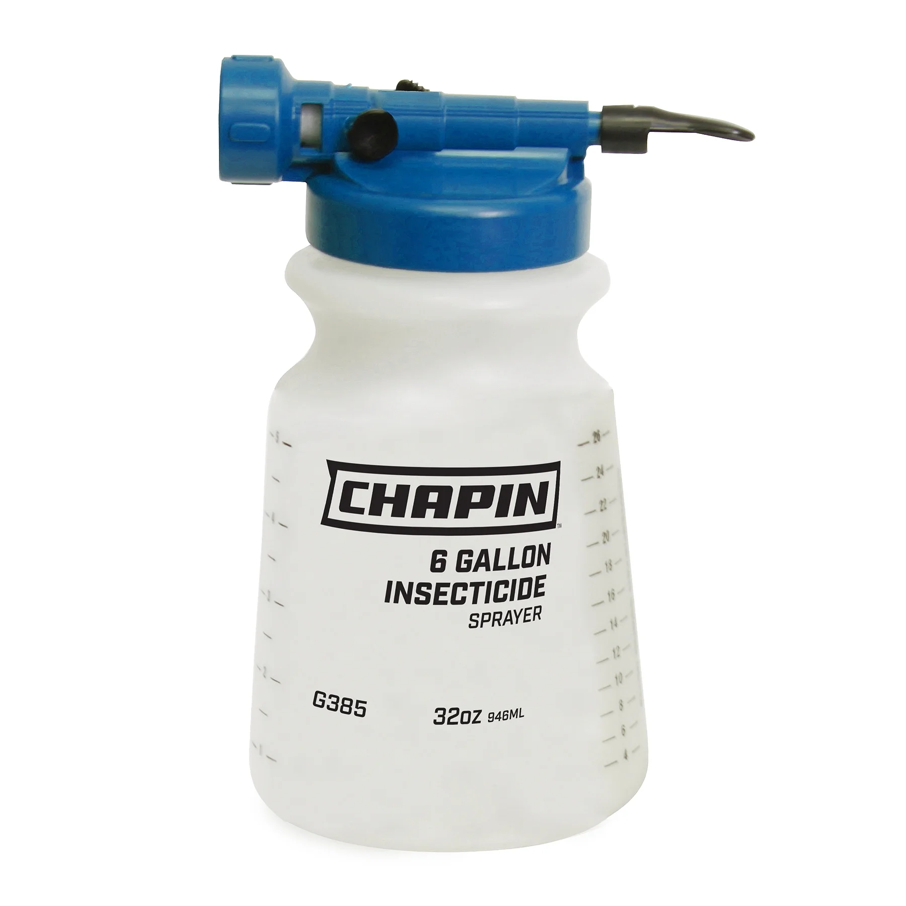 Chapin G385: 32-Ounce Capacity Professional Insecticide Hose-End Sprayer, Fits Standard Garden Hoses, Translucent White
