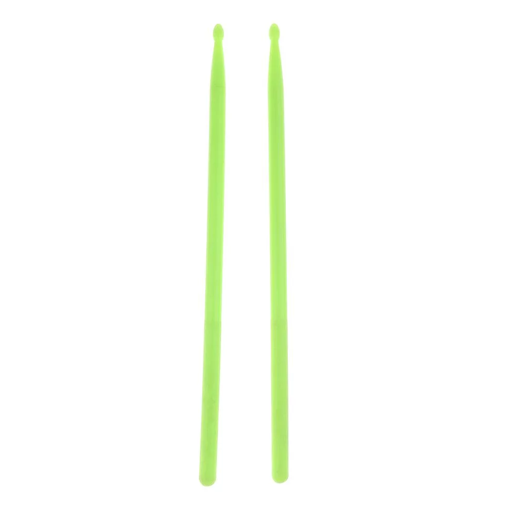 Finest Nylon 1 Pair Replacement Drum Sticks Mallets For Drummer Bright Color Green