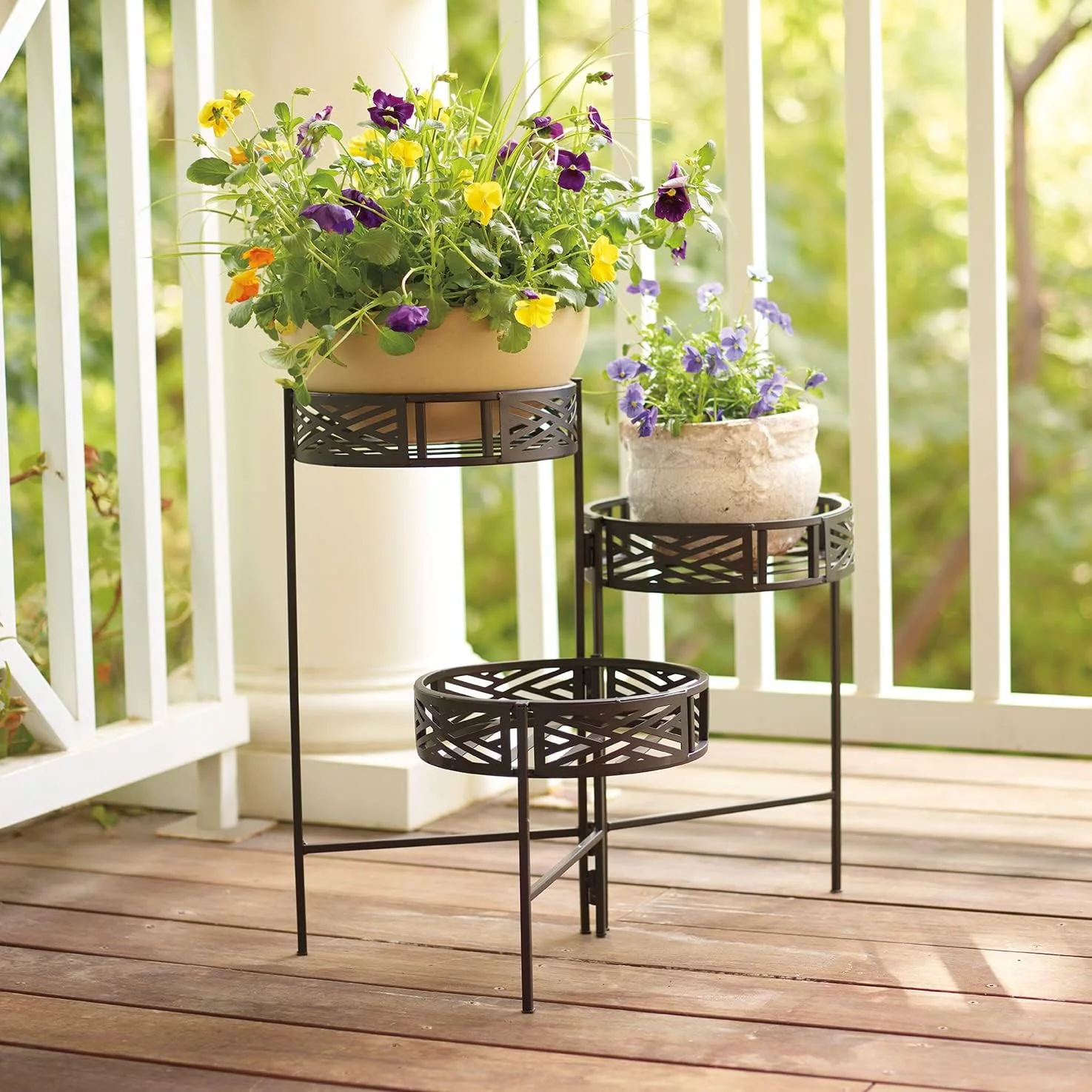 Folding Metal Plant Stand