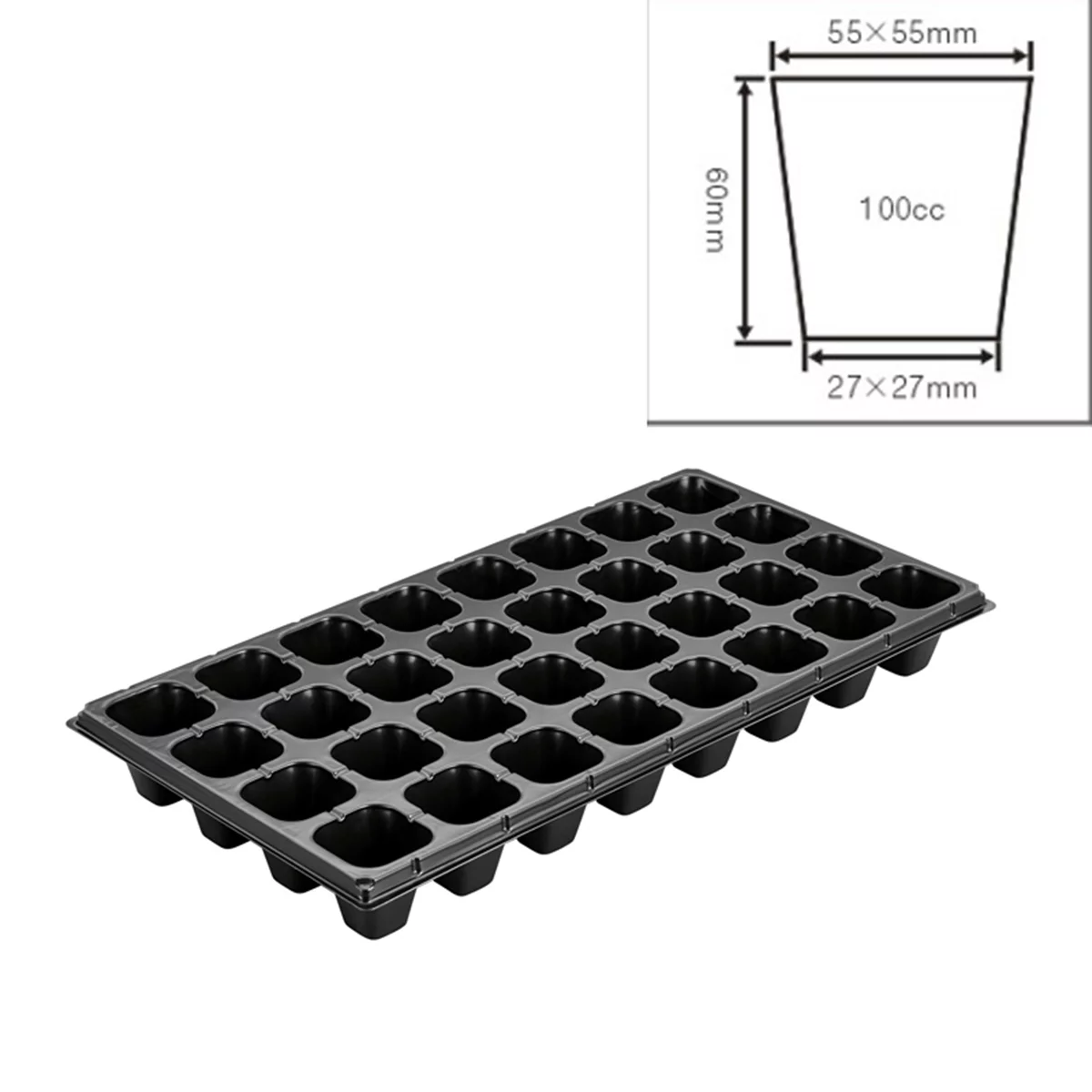 Garden Germination 10Pcs Succulent Bonsai Plastic Seedling Tray Nursery Tray Seed Grow Box Flower Pot 32 CELLS
