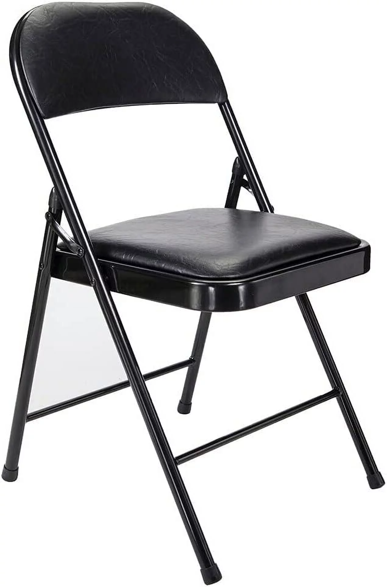 Folding Chair, Indoor Outdoor Portable Stackable Seat, Capacity for Events Office Wedding Party Picnic Kitchen Dining, 2 Pack, Black